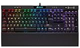 Corsair K70 RGB MK.2 Low Profile Rapidfire Mechanische Gaming Tastatur (Cherry MX Speed: Schnell und Hochpräzise, Dynamischer RGB LED Hintergrundbeleuchtung, QWERTZ DE Layout) schwarz