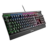 Sharkoon Skiller Mech SGK3 Mechanische Gaming Tastatur (mit RGB-Beleuchtung, braune Schalter, N-Key-Rollover, 1000 Hz Polling Rate) schwarz